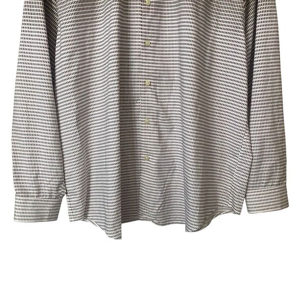 Tommy Bahama Island Modern Fit Mens  XXL Cotton Silk Button Up Shirt Brown White - Picture 4 of 13